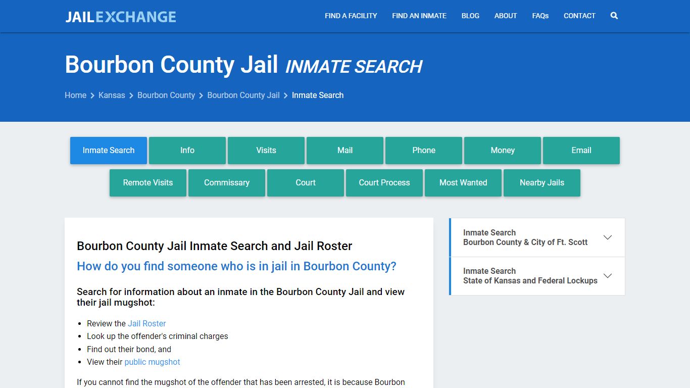 Inmate Search: Roster & Mugshots - Bourbon County Jail, KS